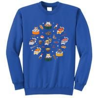 Cute Cat Sushi Roll Funny Japanese Rice Art Chef Cook Kitty Cute Gift Sweatshirt