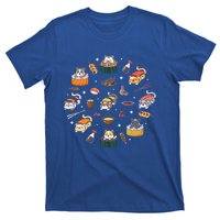 Cute Cat Sushi Roll Funny Japanese Rice Art Chef Cook Kitty Cute Gift T-Shirt