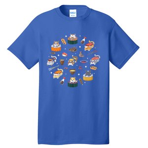 Cute Cat Sushi Roll Funny Japanese Rice Art Chef Cook Kitty Cute Gift Tall T-Shirt