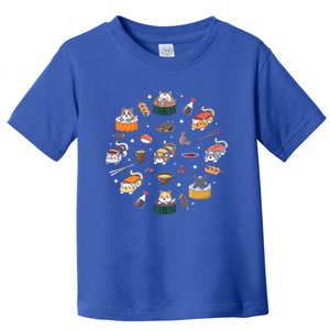 Cute Cat Sushi Roll Funny Japanese Rice Art Chef Cook Kitty Cute Gift Toddler T-Shirt