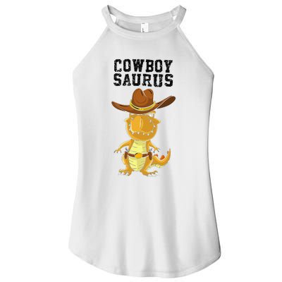 Cool Cow Saurus Funny Western Rodeo Dinosaur Lover Gift Women’s Perfect Tri Rocker Tank