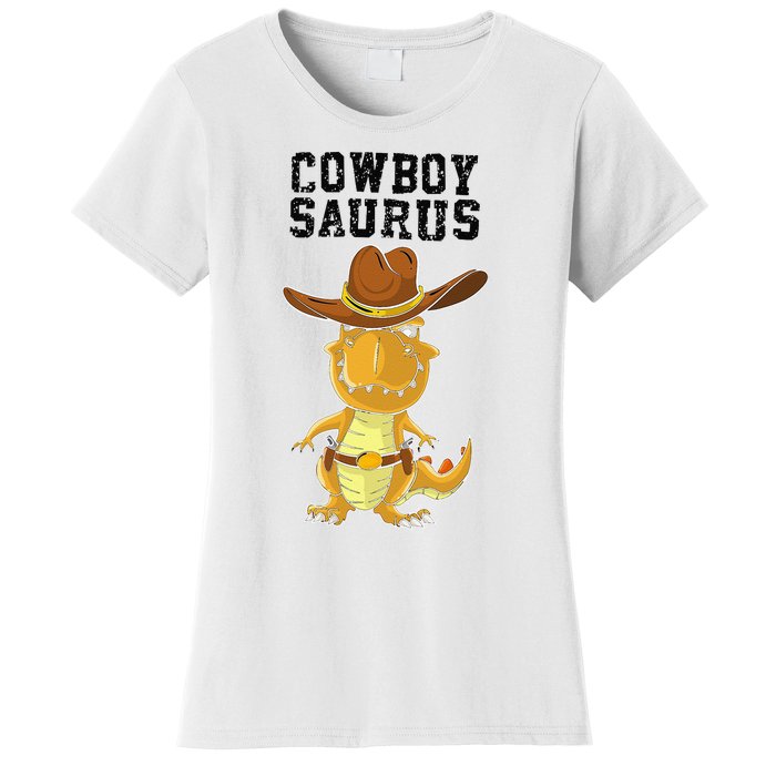 Cool Cow Saurus Funny Western Rodeo Dinosaur Lover Gift Women's T-Shirt