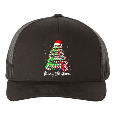 Candy Cane Santa Hat Funny Xmas Tree Merry Christmas YAll Yupoong Adult 5-Panel Trucker Hat