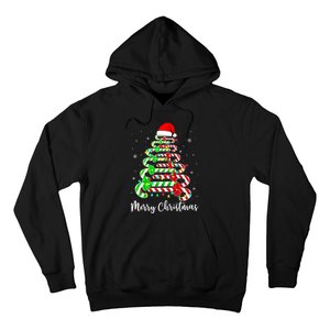 Candy Cane Santa Hat Funny Xmas Tree Merry Christmas YAll Hoodie