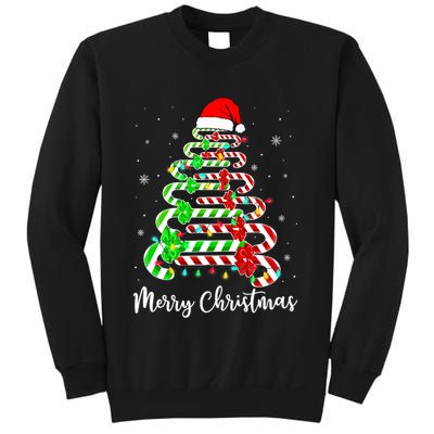 Candy Cane Santa Hat Funny Xmas Tree Merry Christmas YAll Sweatshirt