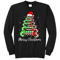 Candy Cane Santa Hat Funny Xmas Tree Merry Christmas YAll Sweatshirt