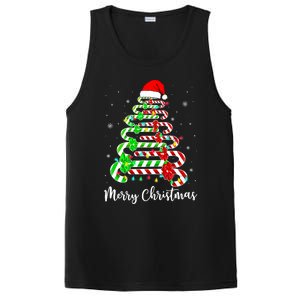 Candy Cane Santa Hat Funny Xmas Tree Merry Christmas YAll PosiCharge Competitor Tank