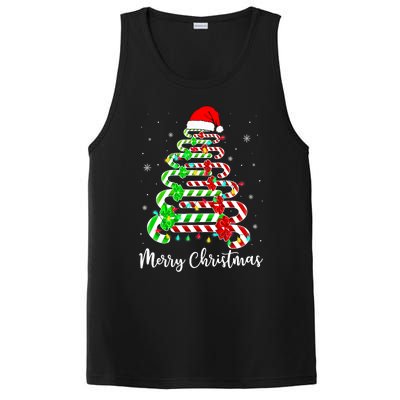 Candy Cane Santa Hat Funny Xmas Tree Merry Christmas YAll PosiCharge Competitor Tank