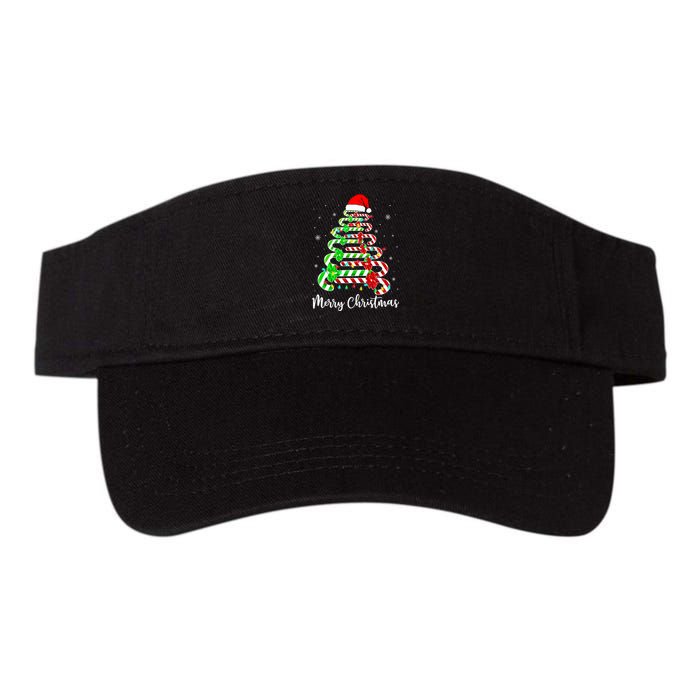 Candy Cane Santa Hat Funny Xmas Tree Merry Christmas YAll Valucap Bio-Washed Visor