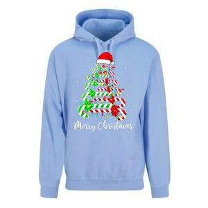 Candy Cane Santa Hat Funny Xmas Tree Merry Christmas YAll Unisex Surf Hoodie