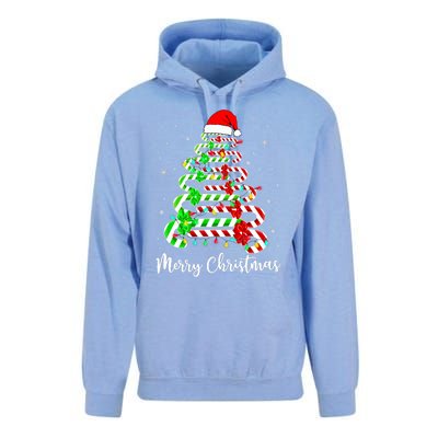 Candy Cane Santa Hat Funny Xmas Tree Merry Christmas YAll Unisex Surf Hoodie