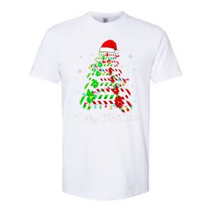 Candy Cane Santa Hat Funny Xmas Tree Merry Christmas YAll Softstyle CVC T-Shirt