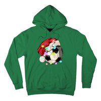 Cool Christmas Soccer Ball With Santa Hat Hoodie