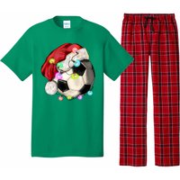 Cool Christmas Soccer Ball With Santa Hat Pajama Set