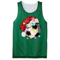 Cool Christmas Soccer Ball With Santa Hat Mesh Reversible Basketball Jersey Tank