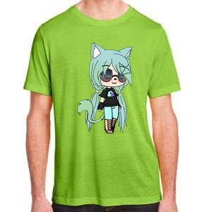 Cute Chibi Style Kawaii Anime Girl Chloe Chan The Tomboy Adult ChromaSoft Performance T-Shirt