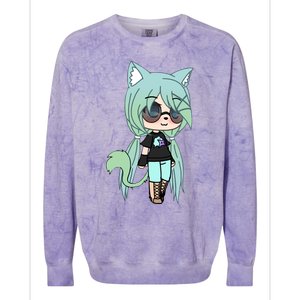 Cute Chibi Style Kawaii Anime Girl Chloe Chan The Tomboy Colorblast Crewneck Sweatshirt