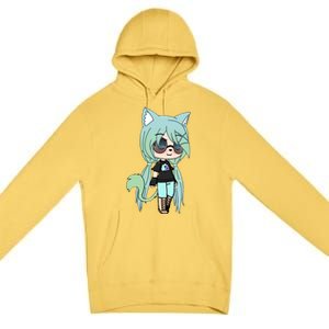 Cute Chibi Style Kawaii Anime Girl Chloe Chan The Tomboy Premium Pullover Hoodie