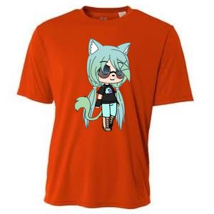 Cute Chibi Style Kawaii Anime Girl Chloe Chan The Tomboy Cooling Performance Crew T-Shirt