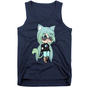 Cute Chibi Style Kawaii Anime Girl Chloe Chan The Tomboy Tank Top