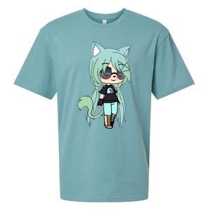 Cute Chibi Style Kawaii Anime Girl Chloe Chan The Tomboy Sueded Cloud Jersey T-Shirt