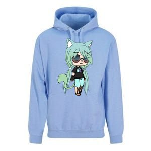 Cute Chibi Style Kawaii Anime Girl Chloe Chan The Tomboy Unisex Surf Hoodie