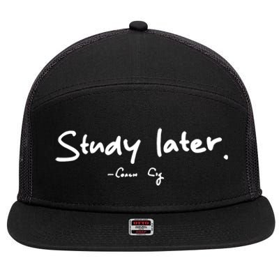 Coach Cig Study Later 7 Panel Mesh Trucker Snapback Hat