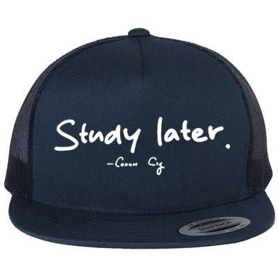 Coach Cig Study Later Flat Bill Trucker Hat