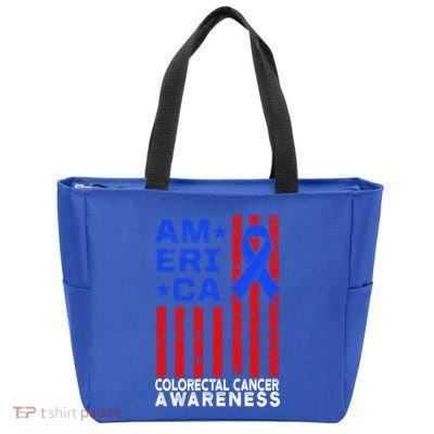 Colorectal Cancer Survivor Teaching Crc Warrior Gift Zip Tote Bag
