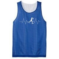 Cross Country Skiing Heartbeat Love Skiing Skier Funny Gift Mesh Reversible Basketball Jersey Tank