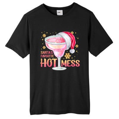 Christmas Cocktail Santas Favorite Hot Mess Gift Tall Fusion ChromaSoft Performance T-Shirt