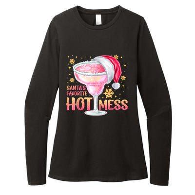 Christmas Cocktail Santas Favorite Hot Mess Gift Womens CVC Long Sleeve Shirt