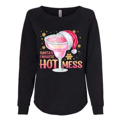 Christmas Cocktail Santas Favorite Hot Mess Gift Womens California Wash Sweatshirt