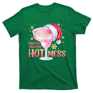 Christmas Cocktail Santas Favorite Hot Mess Gift T-Shirt