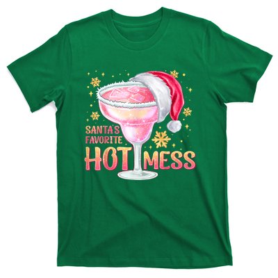 Christmas Cocktail Santas Favorite Hot Mess Gift T-Shirt