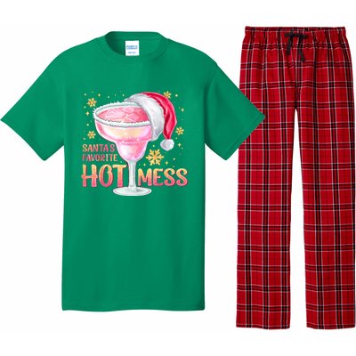 Christmas Cocktail Santas Favorite Hot Mess Gift Pajama Set