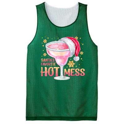 Christmas Cocktail Santas Favorite Hot Mess Gift Mesh Reversible Basketball Jersey Tank