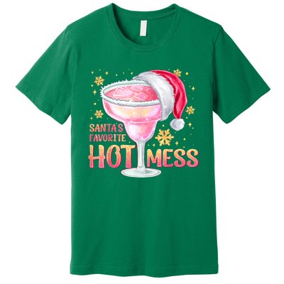 Christmas Cocktail Santas Favorite Hot Mess Gift Premium T-Shirt