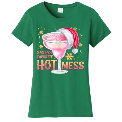 Christmas Cocktail Santas Favorite Hot Mess Gift Women's T-Shirt