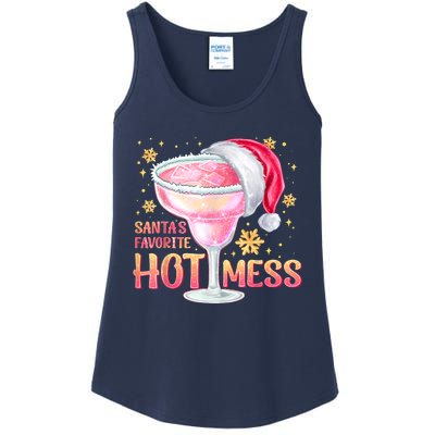 Christmas Cocktail Santas Favorite Hot Mess Gift Ladies Essential Tank