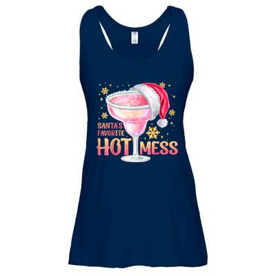 Christmas Cocktail Santas Favorite Hot Mess Gift Ladies Essential Flowy Tank