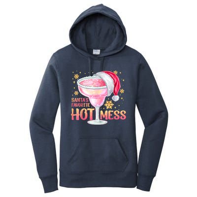 Christmas Cocktail Santas Favorite Hot Mess Gift Women's Pullover Hoodie