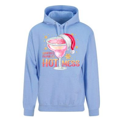 Christmas Cocktail Santas Favorite Hot Mess Gift Unisex Surf Hoodie