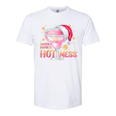 Christmas Cocktail Santas Favorite Hot Mess Gift Softstyle CVC T-Shirt