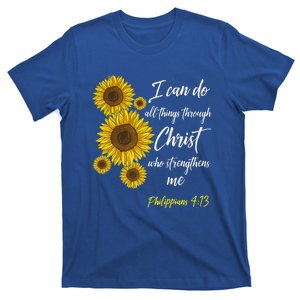 Cute Christian Sunflower Gift Best Religious Moms Gift T-Shirt