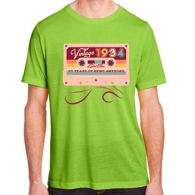 Cute Cassette Tape Limited Edition Vintage 1934 90 Years Of Being Awesome Adult ChromaSoft Performance T-Shirt