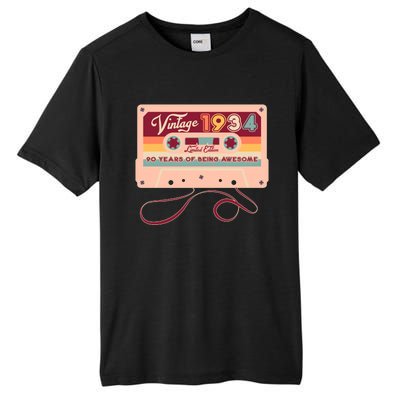 Cute Cassette Tape Limited Edition Vintage 1934 90 Years Of Being Awesome Tall Fusion ChromaSoft Performance T-Shirt