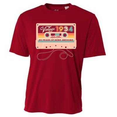 Cute Cassette Tape Limited Edition Vintage 1934 90 Years Of Being Awesome Cooling Performance Crew T-Shirt