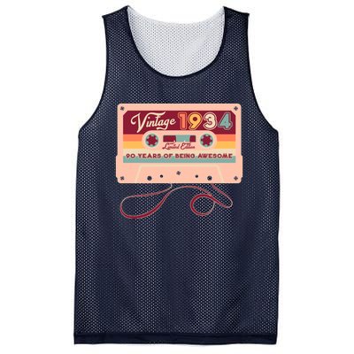 Cute Cassette Tape Limited Edition Vintage 1934 90 Years Of Being Awesome Mesh Reversible Basketball Jersey Tank