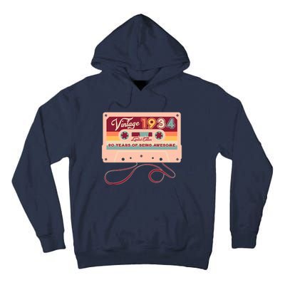 Cute Cassette Tape Limited Edition Vintage 1934 90 Years Of Being Awesome Tall Hoodie